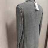 Giacca Lardini Monopetto in Motivo Pied-de-Poule Bianco e Nero