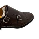 Scarpe Doucal’s Doppia Fibbia in Pelle Marrone – Made in Italy – Taglia 42