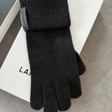 Lardini Wool and Cashmere Gloves - Black