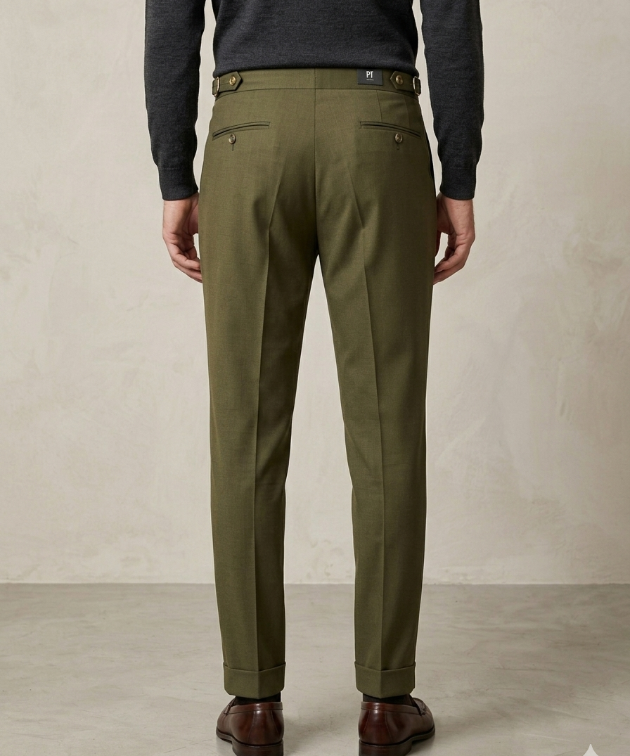PT Torino Gentleman Fit Green Trousers - Size 52