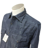 Camicia Western Xacus in Denim Scuro – Taglia XL collo misura 42