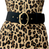 Leopard print mini dress
