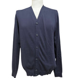 Cardigan Hamaki-ho in puro cotone blu Taglia L
