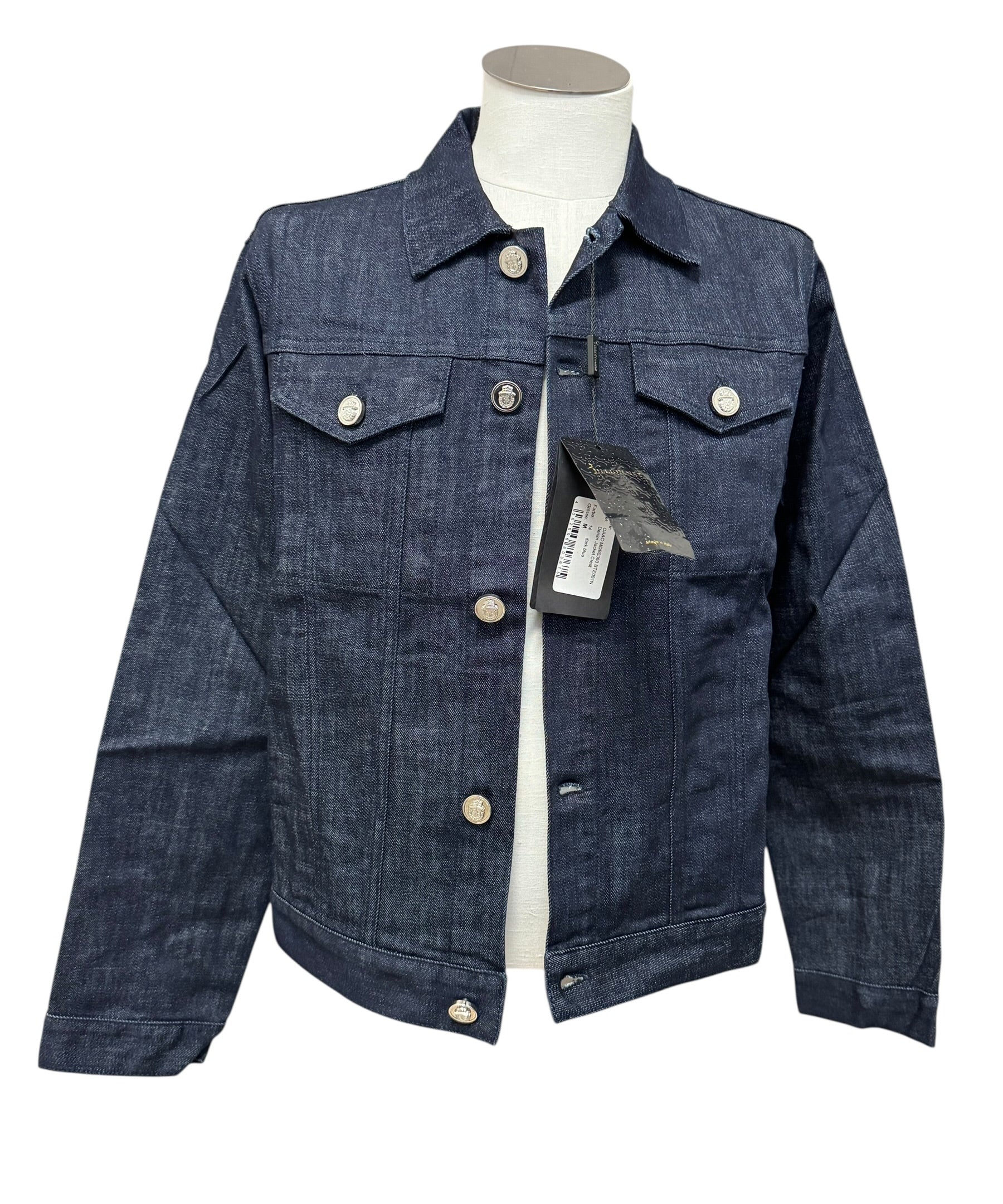 Billionaire "Crest" Denim Jacket - Dark Blue