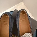 Mocassini Doucal’s Uomo Taglia 42 - Camoscio Grigio con Nappine