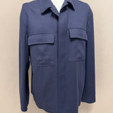 Lardini Cashmere and Wool Jacket/Shirt XL Navy Blue Beautiful