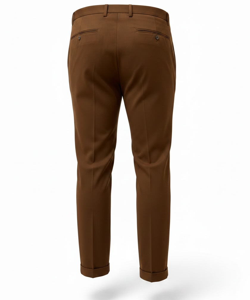 Briglia 1949 Trousers Tiberios Model - Virgin Wool - Brown - Size 54