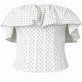 Zillah White Dot Top