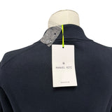 Manuel Ritz Navy Blue Knit Jacket - Size XL (52)