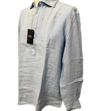 Camicia Fay Uomo in Lino Celeste – Taglia XL (Collo 42)