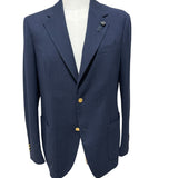Giacca Lardini "Easy Wear" in Fresco Lana - Blu Navy - Taglia 52