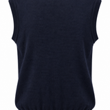Gilet Uomo Alpha Studio in Lana Merino Extrafine – Blu Notte