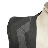 Alpha Studio – Gilet in Lana Merinos Extrafine con Motivo a Zig-Zag – Grigio Scuro, immagine 6