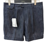 Bermuda Lardini in Denim di Cotone - Taglia 50 - Blu Medio Lavato