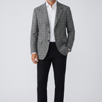 Giacca Uomo Lardini in Lana e Cashmere a Quadri Principi di Galles – Grigio e Nero