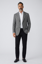Giacca Uomo Lardini in Lana e Cashmere a Quadri Principi di Galles – Grigio e Nero