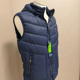 Yes-Zee – Gilet Smanicato Imbottito con Cappuccio Staccabile – Blu Notte