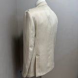 Abito Lardini Doppiopetto Beige in Lino e Seta - Taglia 50