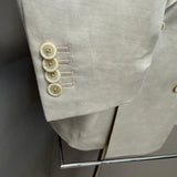 Abito Lardini Doppiopetto Beige in Lino e Seta - Taglia 50
