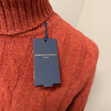 Dolcevita Uomo Daniele Fiesoli in 100% Lana Merino Extrafine a Trecce – Terracotta