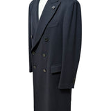 Lardini Double-Breasted Wool Coat - Midnight Blue