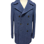 Breras Milano – Cappotto Doppio Petto Spinato in Lana Vergine – Blu, immagine 3