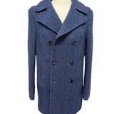 Breras Milano – Cappotto Doppio Petto Spinato in Lana Vergine – Blu, immagine 3