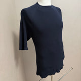 Alpha Studio Ribbed Blue Cotton T-Shirt – Size 50