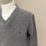 Harmont & Blaine – Maglione Scollo a V in Misto Lana e Cashmere – Grigio Melange