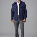 Giacca / Overshirt Lardini in Misto Lana e Kashmir blu
