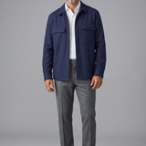 Giacca / Overshirt Lardini in Misto Lana e Kashmir blu