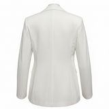 Elegant white women's blazer and pants suit