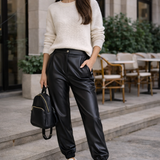 Liu Jo faux leather jogger pants