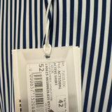 Xacus Active Shirt White and Blue Striped - Tailor Fit - Collar 42 (XL)