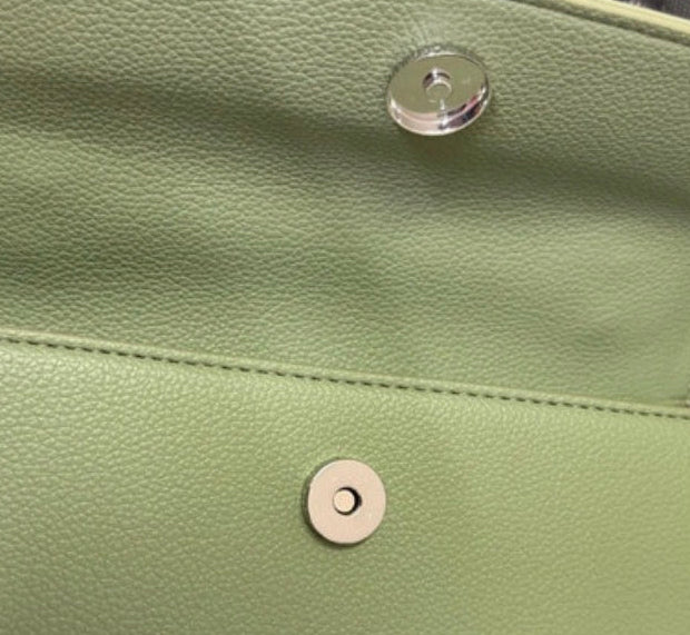 Borsa Mini Disclaimer in Pelle Sintetica con Manico Intrecciato, immagine 7