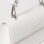 Borsa Mini Disclaimer in Pelle Sintetica con Manico Intrecciato, immagine 2