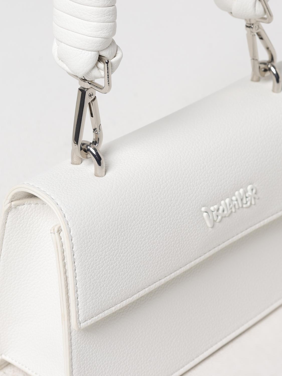 Borsa Mini Disclaimer in Pelle Sintetica con Manico Intrecciato, immagine 2
