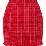 Gonna Fada Mini in Tweed Rosso Marella, immagine 6