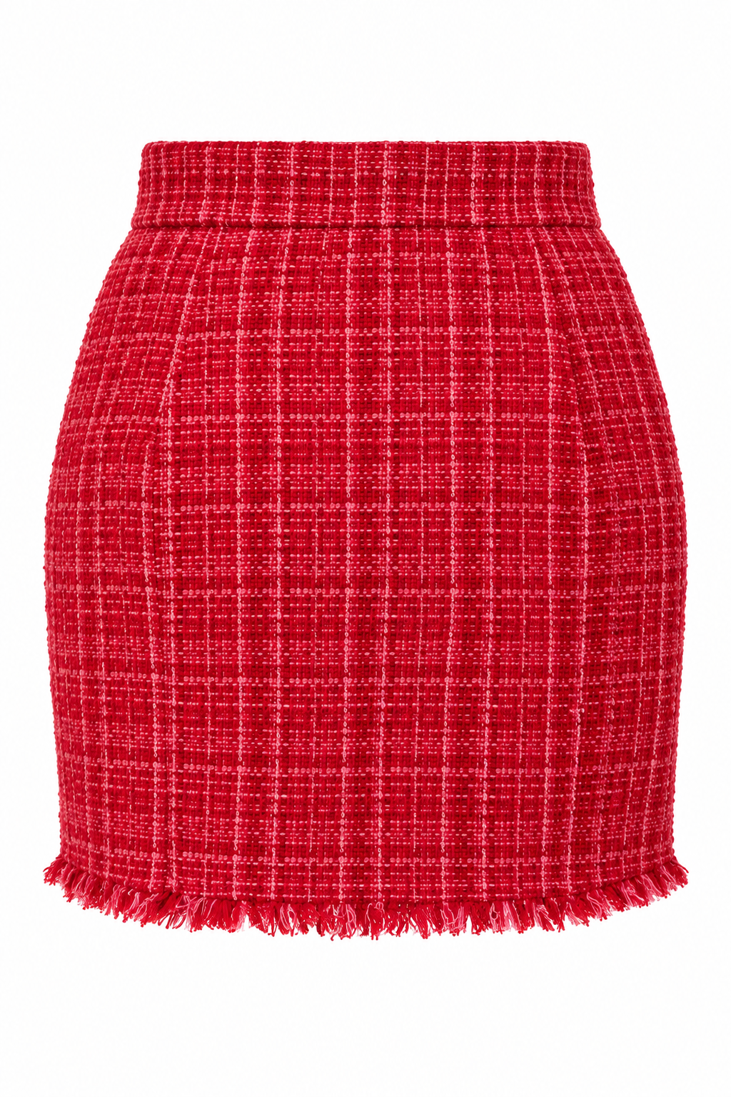 Gonna Fada Mini in Tweed Rosso Marella, immagine 6