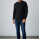 Out/Fit Italy – Maglia Girocollo Raglan in Puro Cotone – Nero