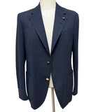 Giacca Lardini "Easy Wear" in Fresco Lana - Blu Navy - Taglia 52