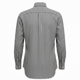 Camicia Barba Napoli "Culto" a Righe Bianco e Nero – 100% Cotone – Taglia XL (42)