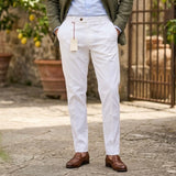 Pantaloni Briglia 1949 Uomo in Cotone Bianco - Taglia 50