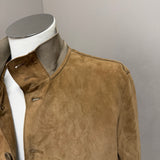 Giacca Uomo The Jack Leathers in Pelle Scamosciata Cognac – Collo Alto
