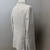 Lardini Sartorial Cotton and Linen Jacket – Beige and Brown Check Pattern size 54