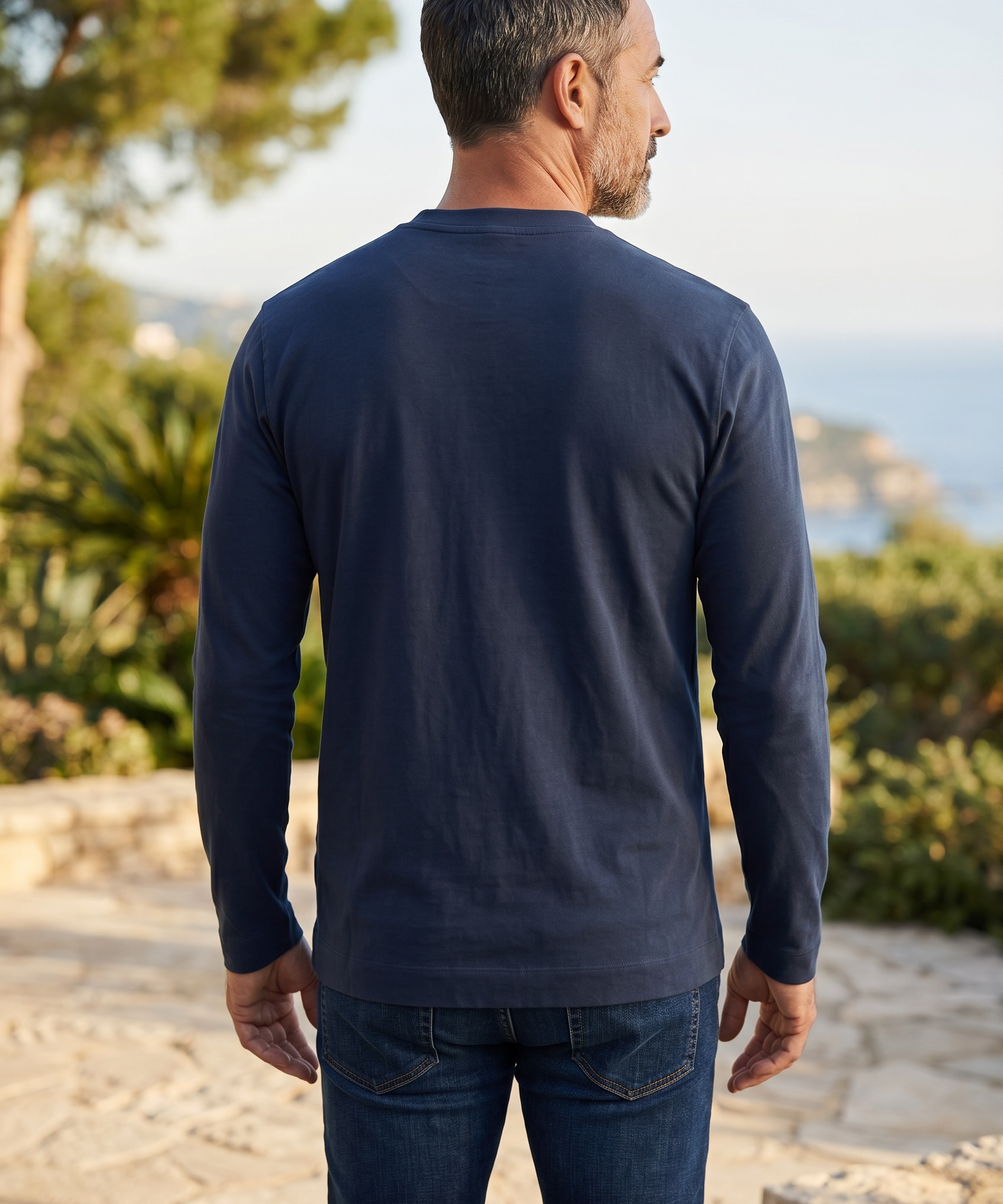 Men's Circolo 1901 T-shirt - Navy Blue - Size L - Crew Neck