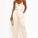 Ivory palazzo trousers