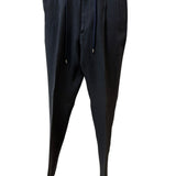 Pantaloni Lardini elasticizzati con coulisse grigio/blu in lino taglia M