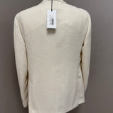 Lardini Blazer Monopetto in Misto Lana Avorio