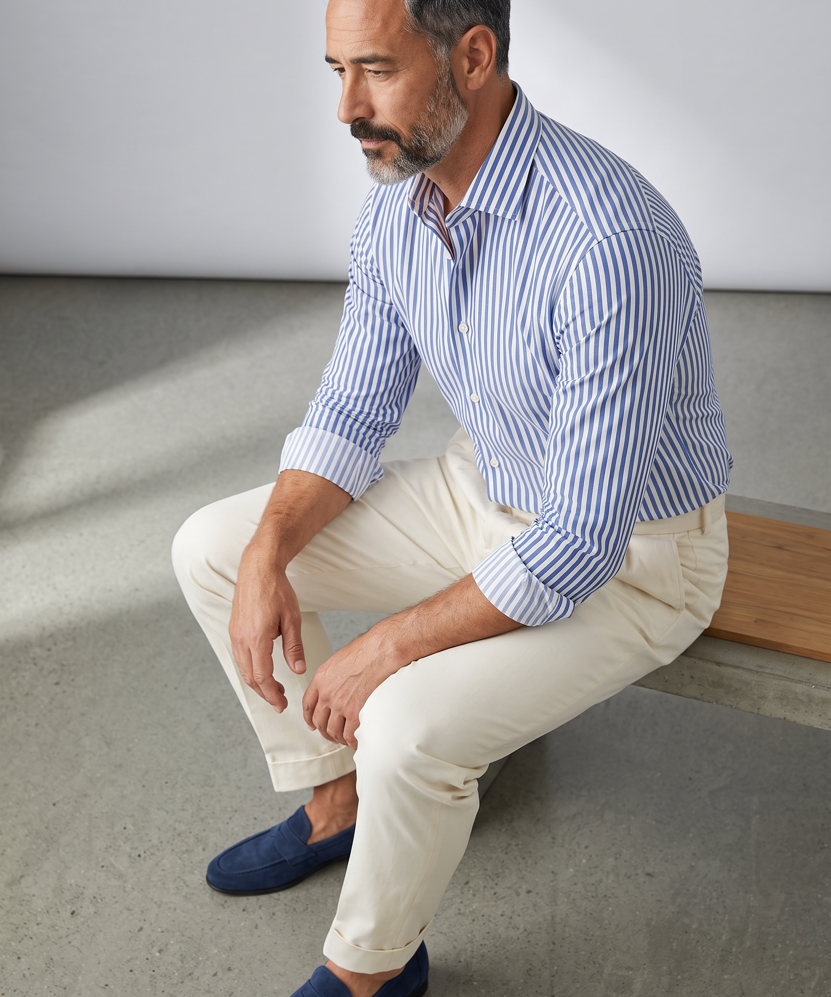 PT Torino Pantalone Carrot Fit in Cotone Elasticizzato Panna XL (52)